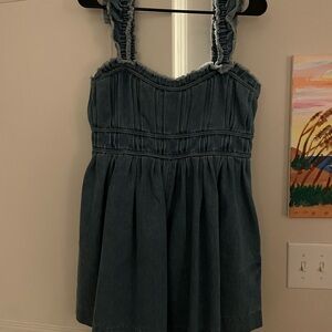 Denim Sleeveless Romper